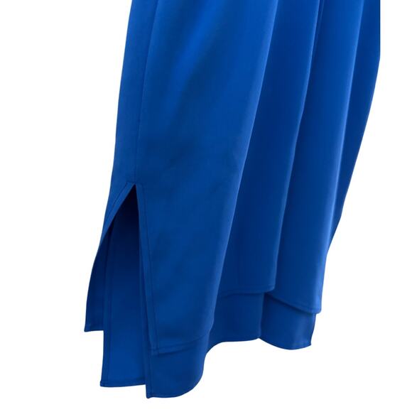 Hunter Bell Double Layer Silk Slip Dress Colbalt Blue Size 6 - Picture 9 of 10